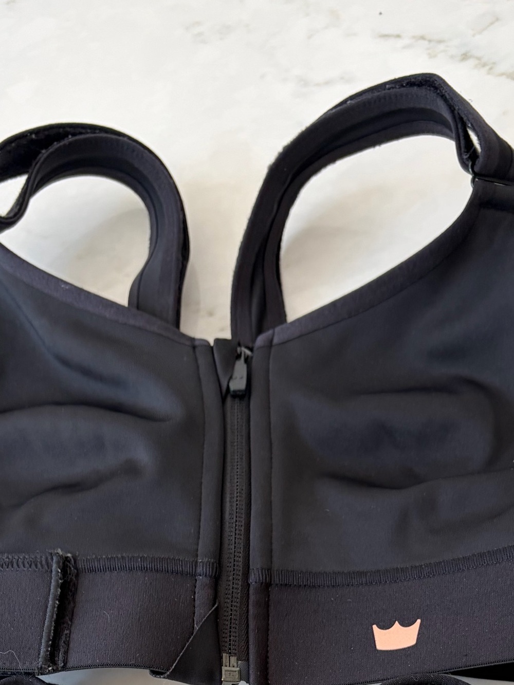 Shefit Luxe Black Front-Zip One-Piece with Support